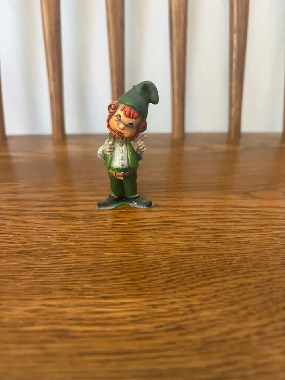 Vintage Hand Painted Leprechaun Gnome Figurine Japan